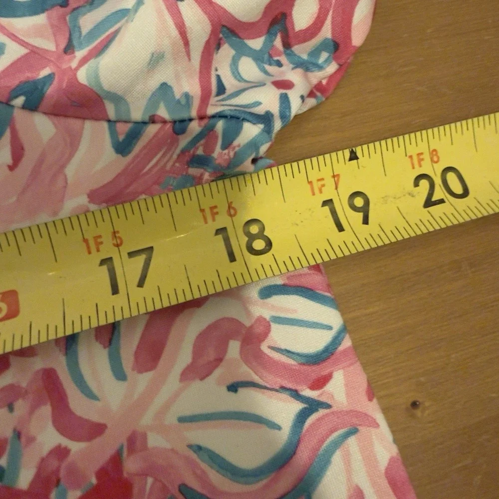 Stella Parker Women's 1/4 Zip Performance Bright Pink Green Print Size Medium - Picture 4 of 5